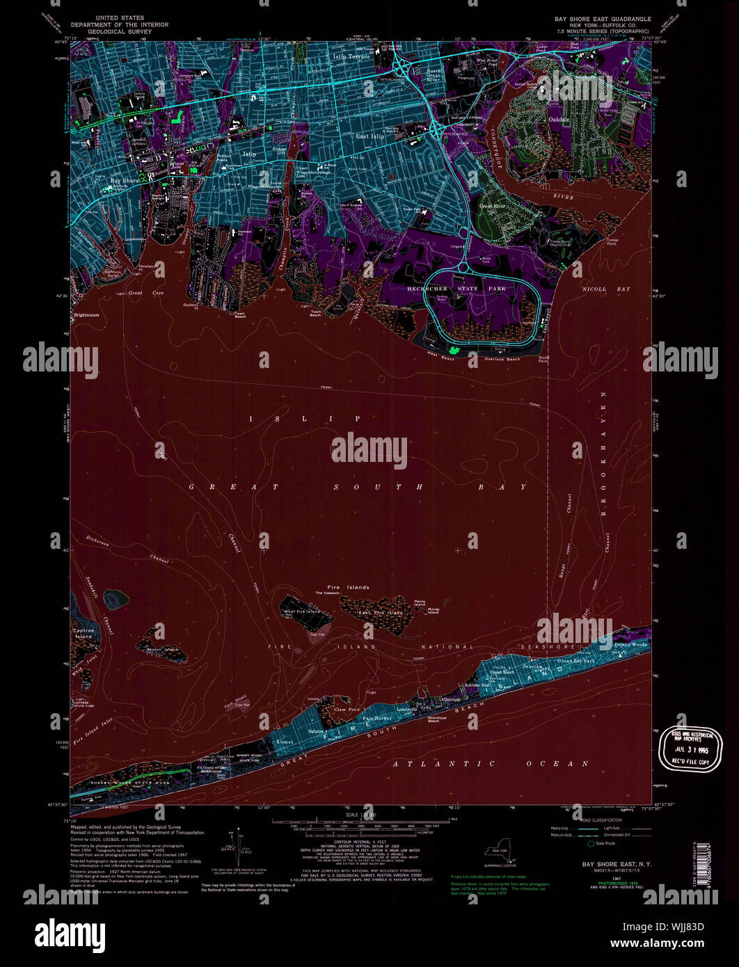 Bay Shore New York Map High Resolution Stock Photography and Images - Alamy