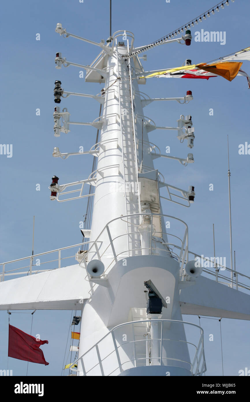 mast of a cruise ship Stock Photo - Alamy