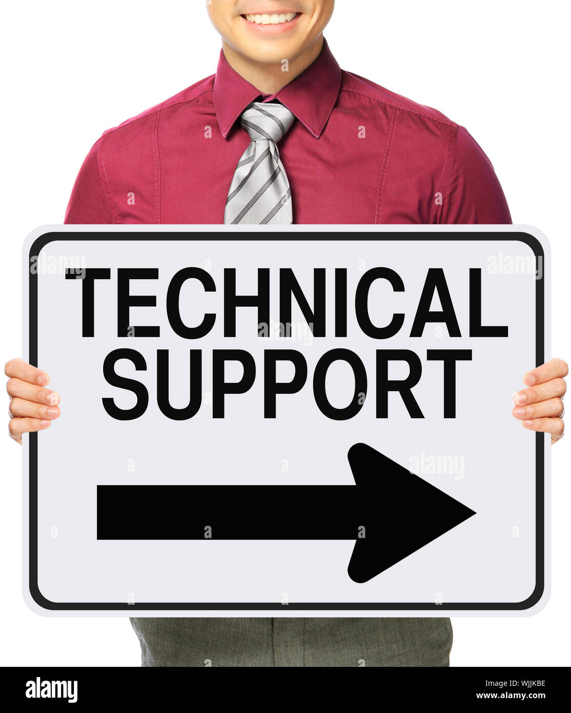 Technical Support This Way Stock Photo