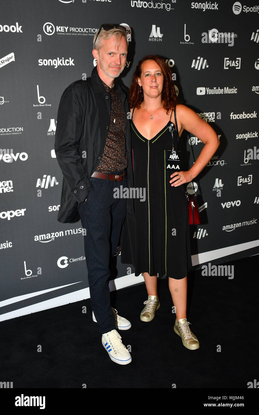 Arrivers at AIM Independent Music Awards at the Roundhouse on 3 September 2019, Camden Town, London, UK. Stock Photo