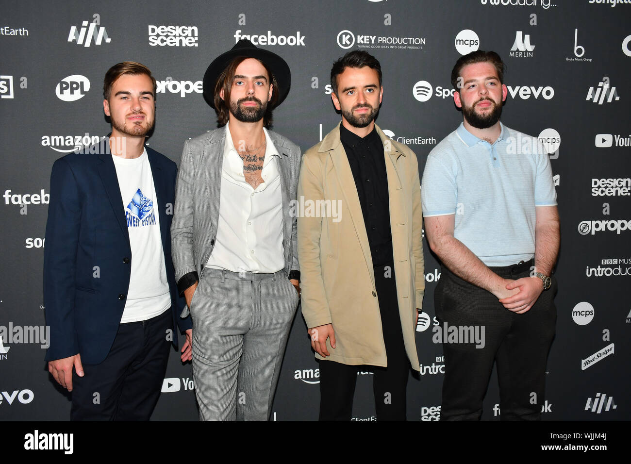Arrivers at AIM Independent Music Awards at the Roundhouse on 3 September 2019, Camden Town, London, UK. Stock Photo
