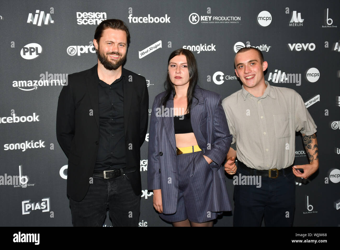 Arrivers at AIM Independent Music Awards at the Roundhouse on 3 September 2019, Camden Town, London, UK. Stock Photo