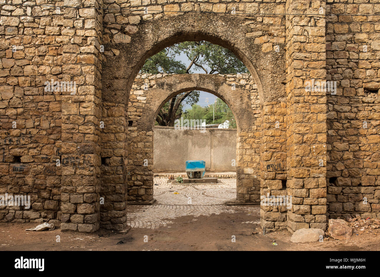 Gate to the ancient fortified city of Harar, Ethiopia Stock Photo