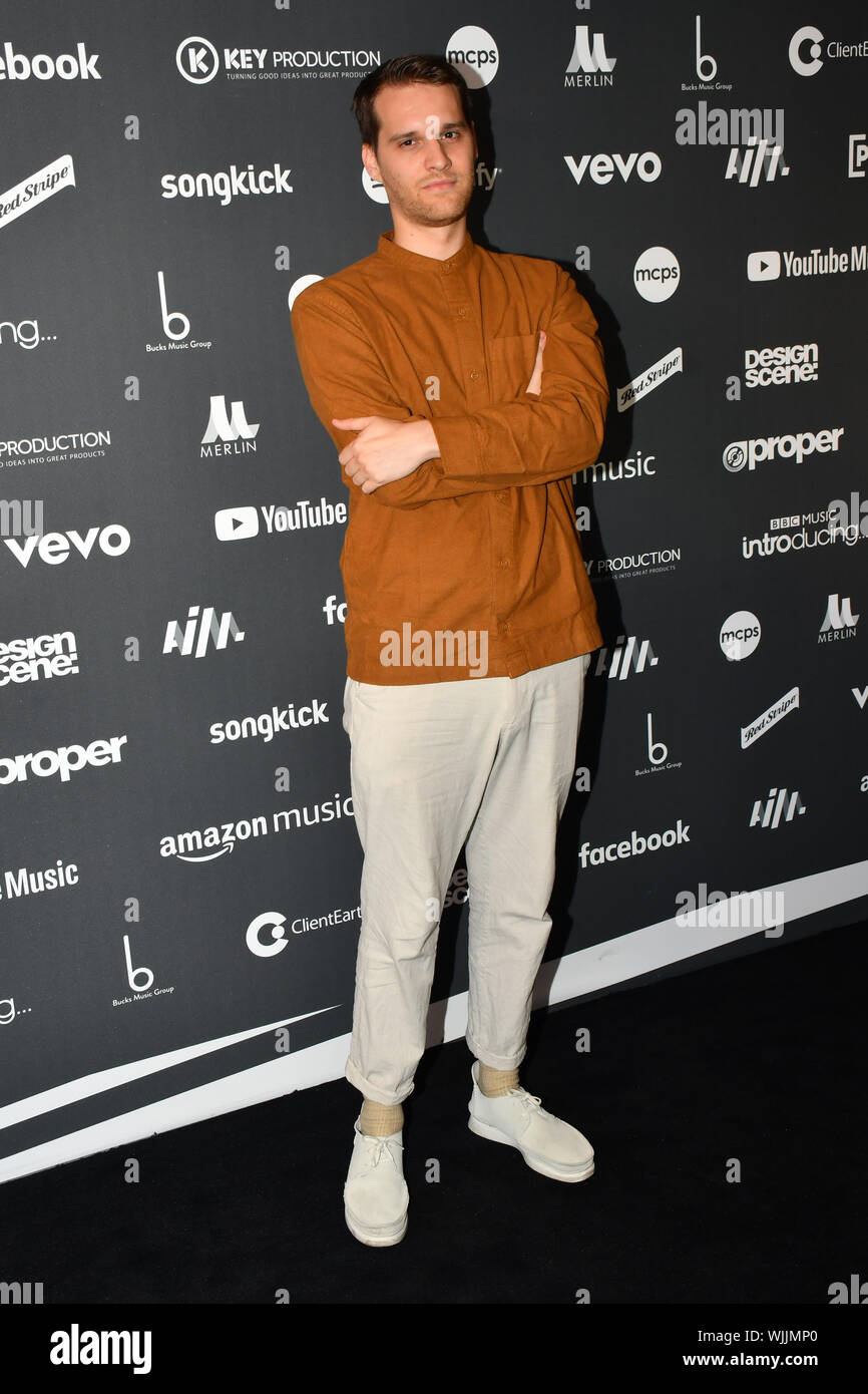 Arrivers at AIM Independent Music Awards at the Roundhouse on 3 September 2019, Camden Town, London, UK. Stock Photo