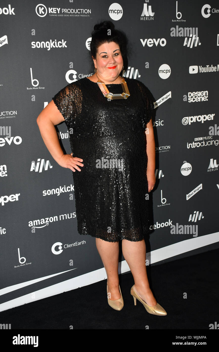 Arrivers at AIM Independent Music Awards at the Roundhouse on 3 September 2019, Camden Town, London, UK. Stock Photo