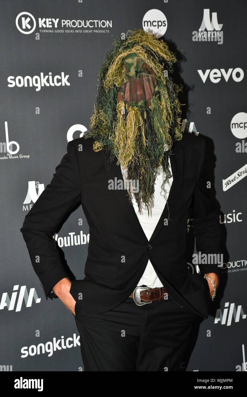 Arrivers at AIM Independent Music Awards at the Roundhouse on 3 September 2019, Camden Town, London, UK. Stock Photo