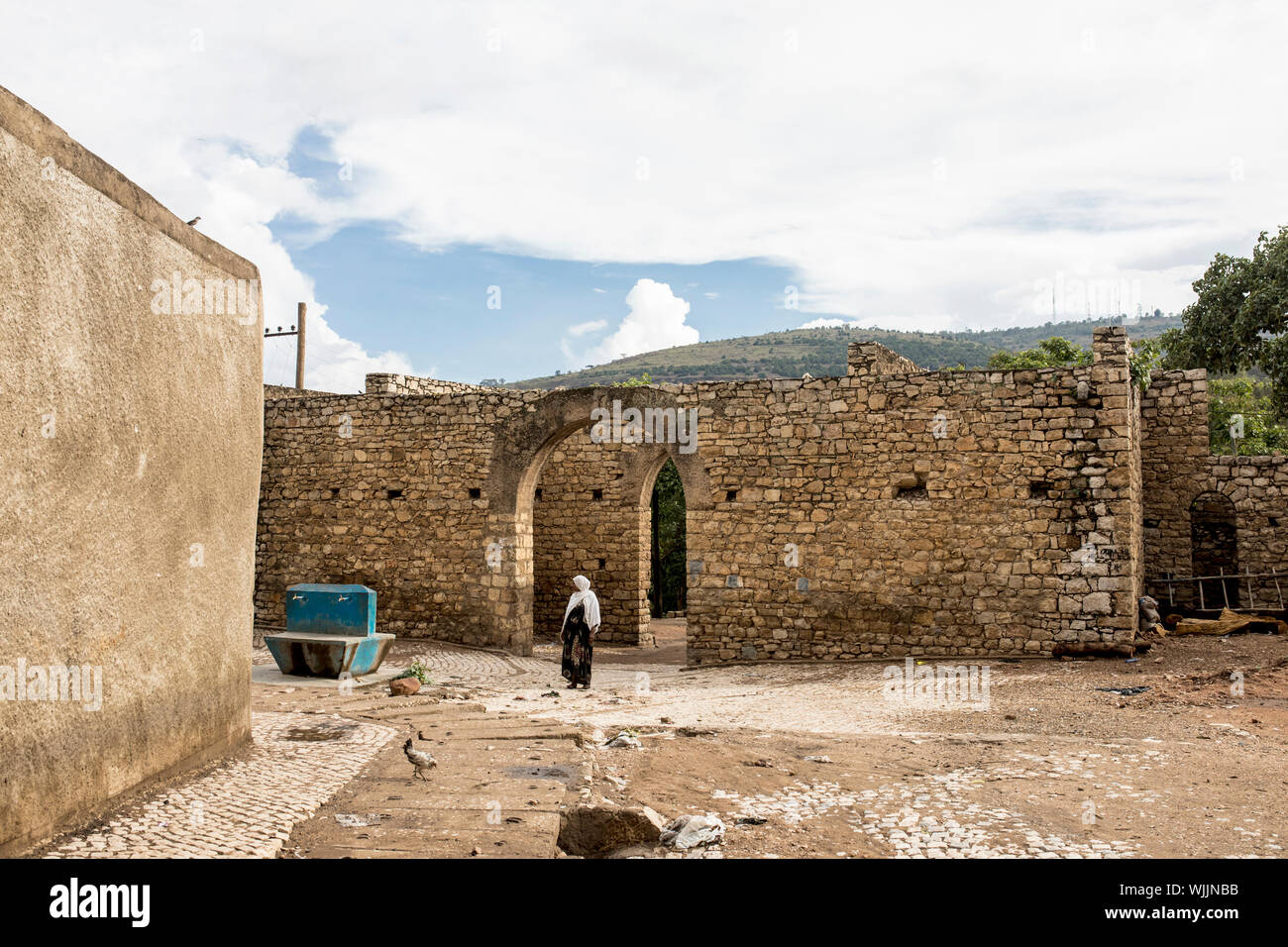 HARAR, ETHIOPIA - MARCH 26, 2017: Buda Gate, also known as Badro bari, Karra Budawa, and Hakim Gate, is one of the entrances to Jugol, the fortified h Stock Photo