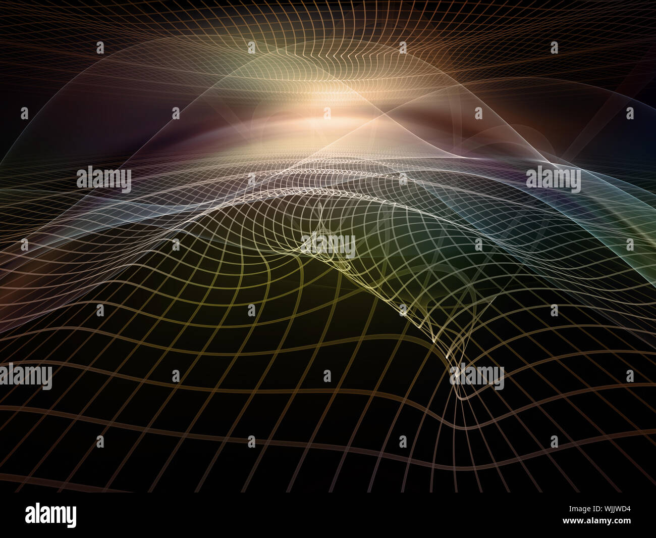 Fractal Realms series. Background design of fractal elements, grids and ...