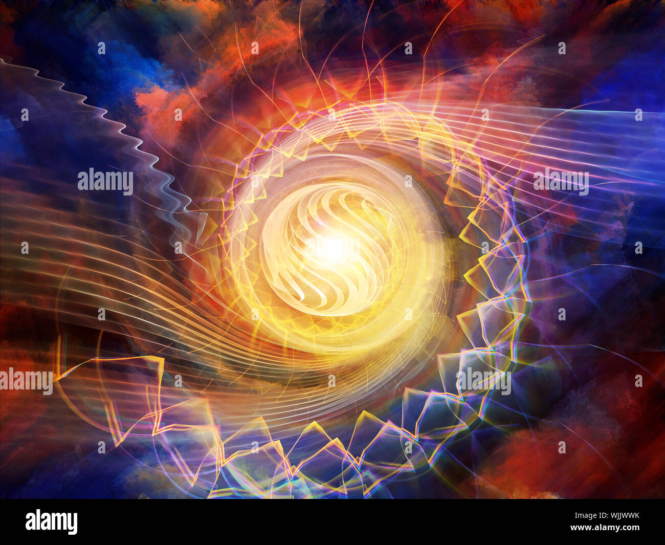 Colors in Motion series. Design made of fractal spiral elements and ...