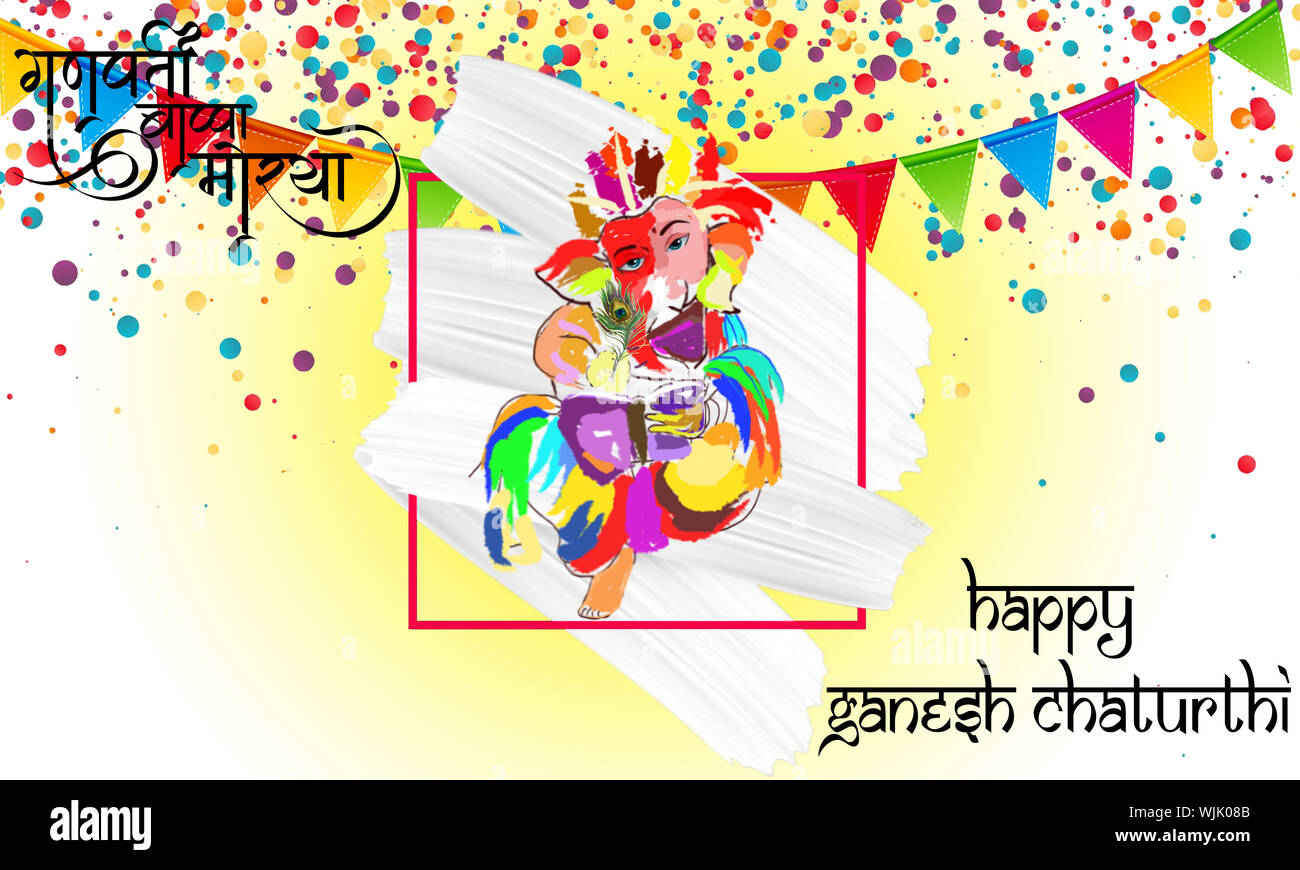 Hand drawn happy ganesh chaturthi festival Vector Image