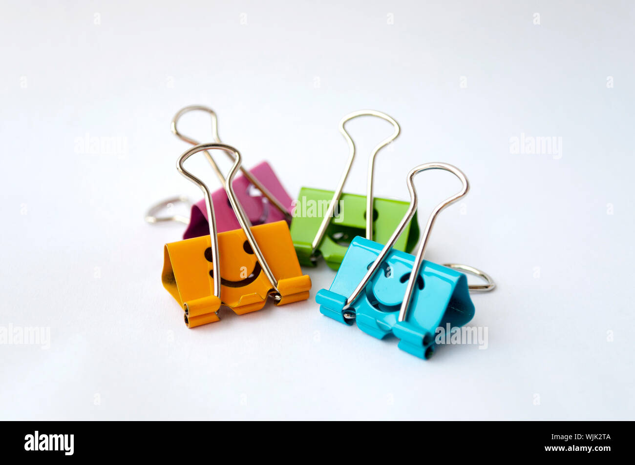 multi colored binder clips