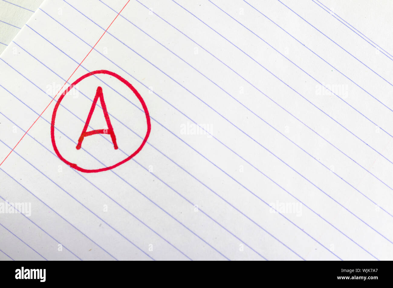 grade a on line paper background Stock Photo - Alamy