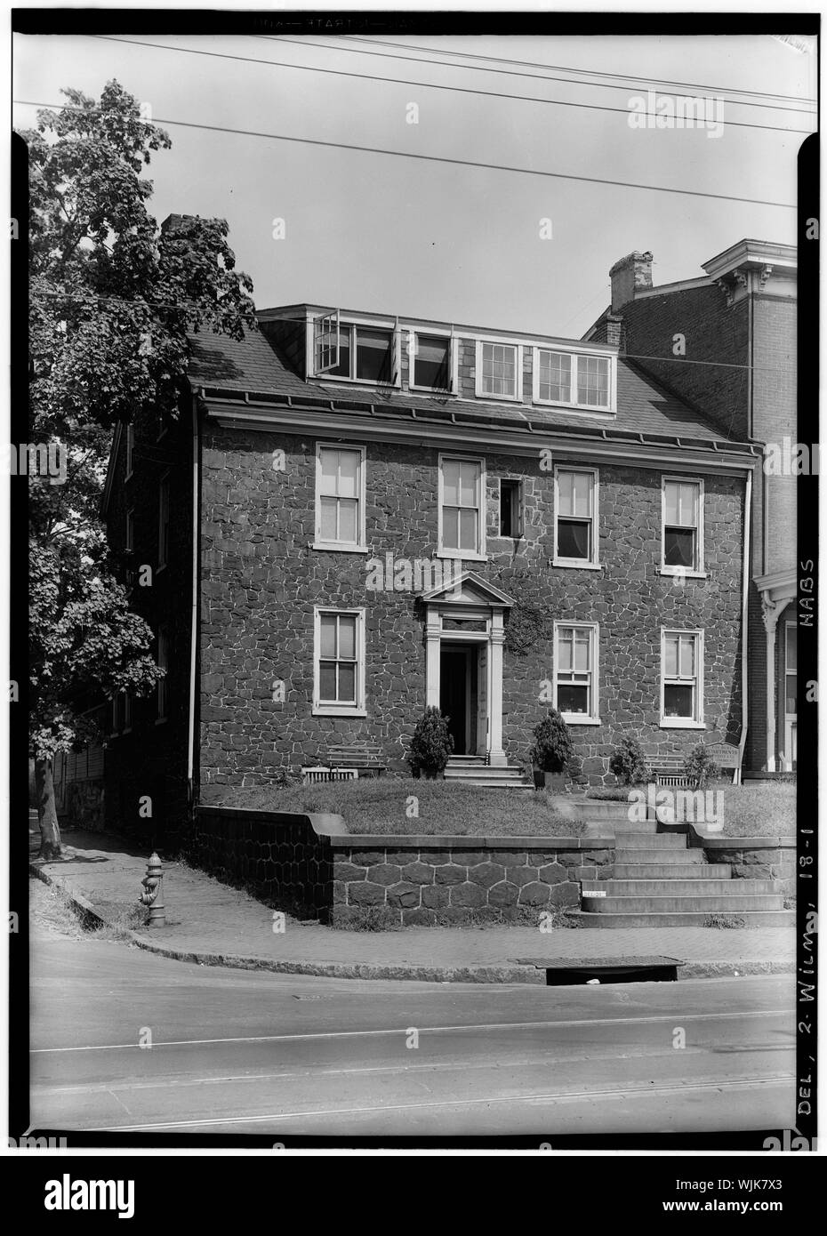 Historic American Buildings Survey W. S. Stewart, Photographer Aug.25, 1936 VIEW FROM SOUTH EAST - William Lea House, 1901 North Market Street, Wilmington, New Castle County, DE Stock Photo