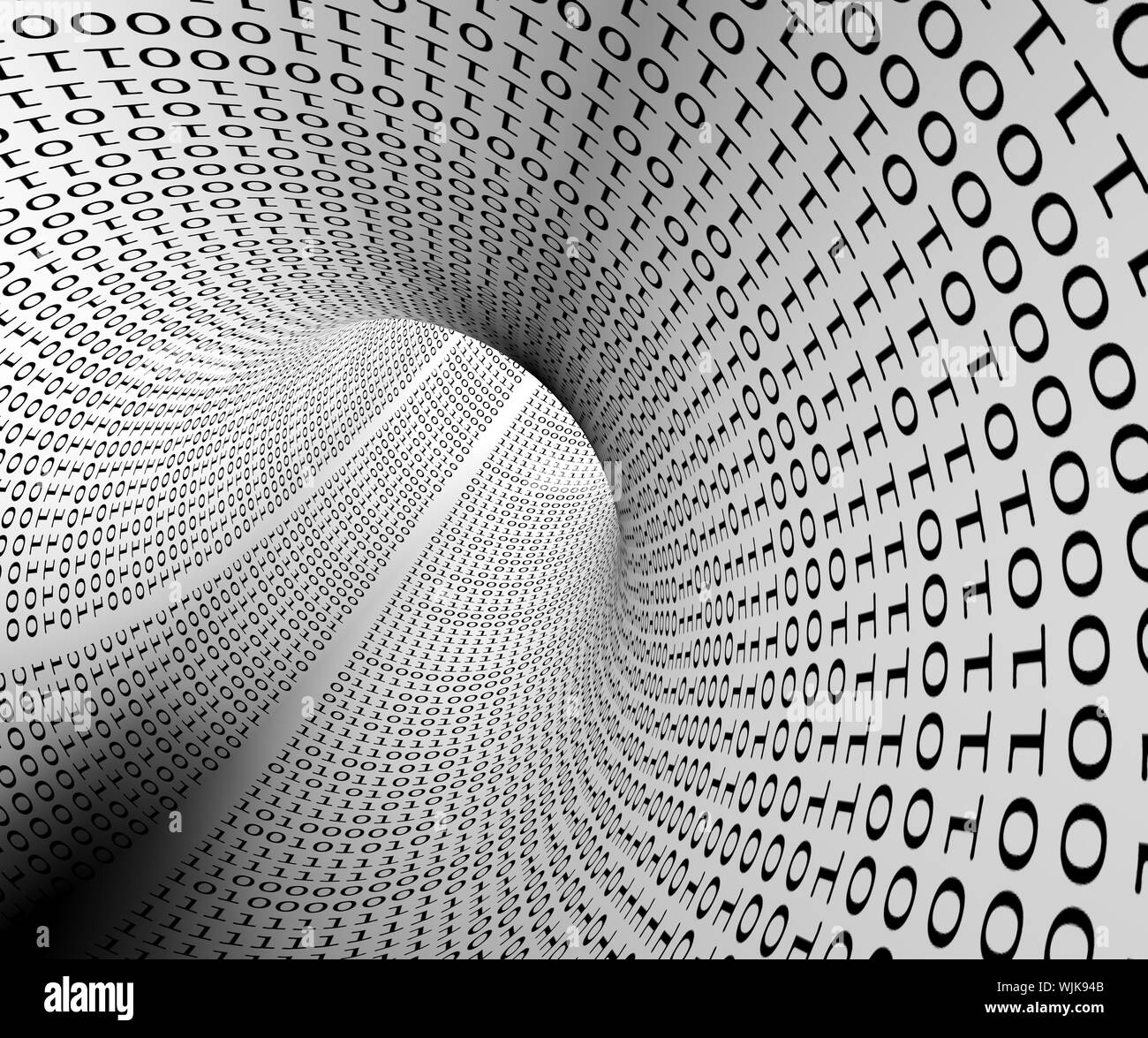 Binary digital tunnel Black and White Stock Photos & Images - Alamy