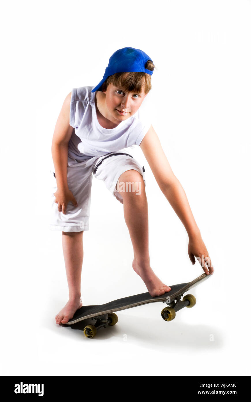 skate-boarding by a skater-boy Stock Photo - Alamy