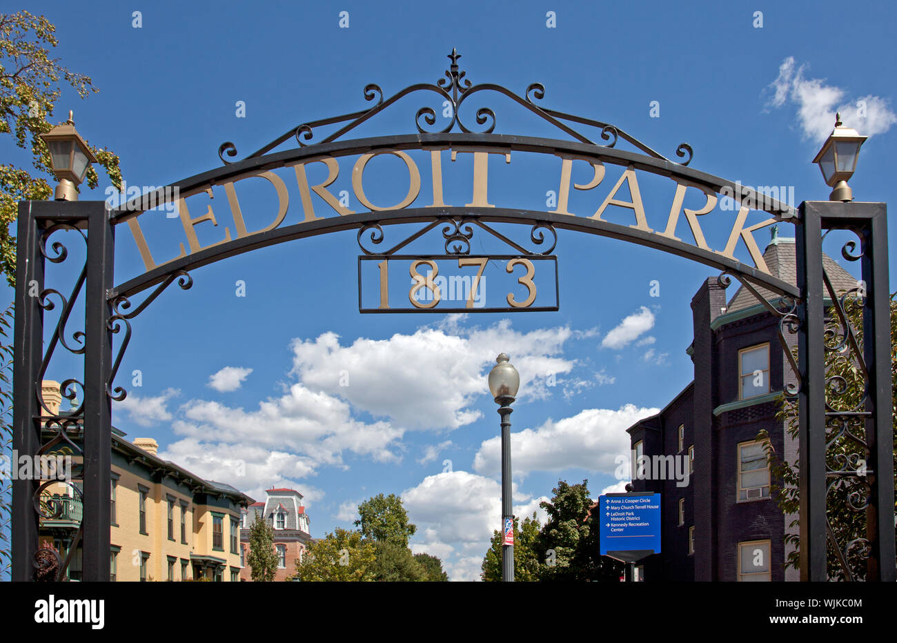 Historic Victorian architecture at LeDroit Park, a neighborhood in NW, Washington, D.C Stock