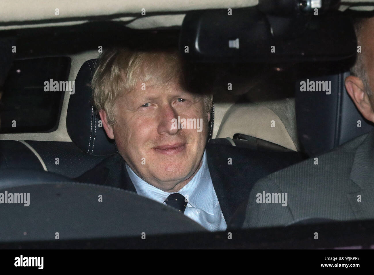 Prime Minister Boris Johnson leaves the House of Commons, London after MPs voted in favour of allowing a cross-party alliance to take control of the Commons agenda on Wednesday in a bid to block a no-deal Brexit on October 31. Stock Photo