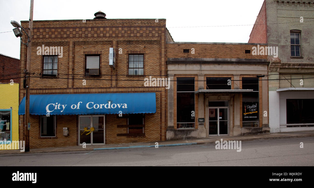 Historic downtown Cordova, Alabama Stock Photo Alamy