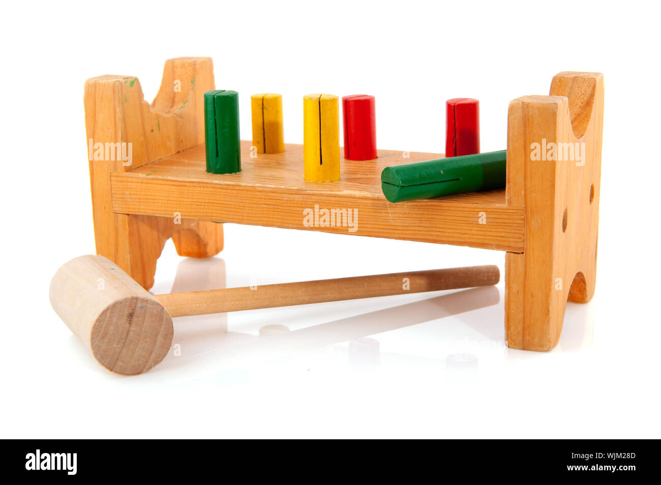 Tools for the young carpenter isolated over white Stock Photo