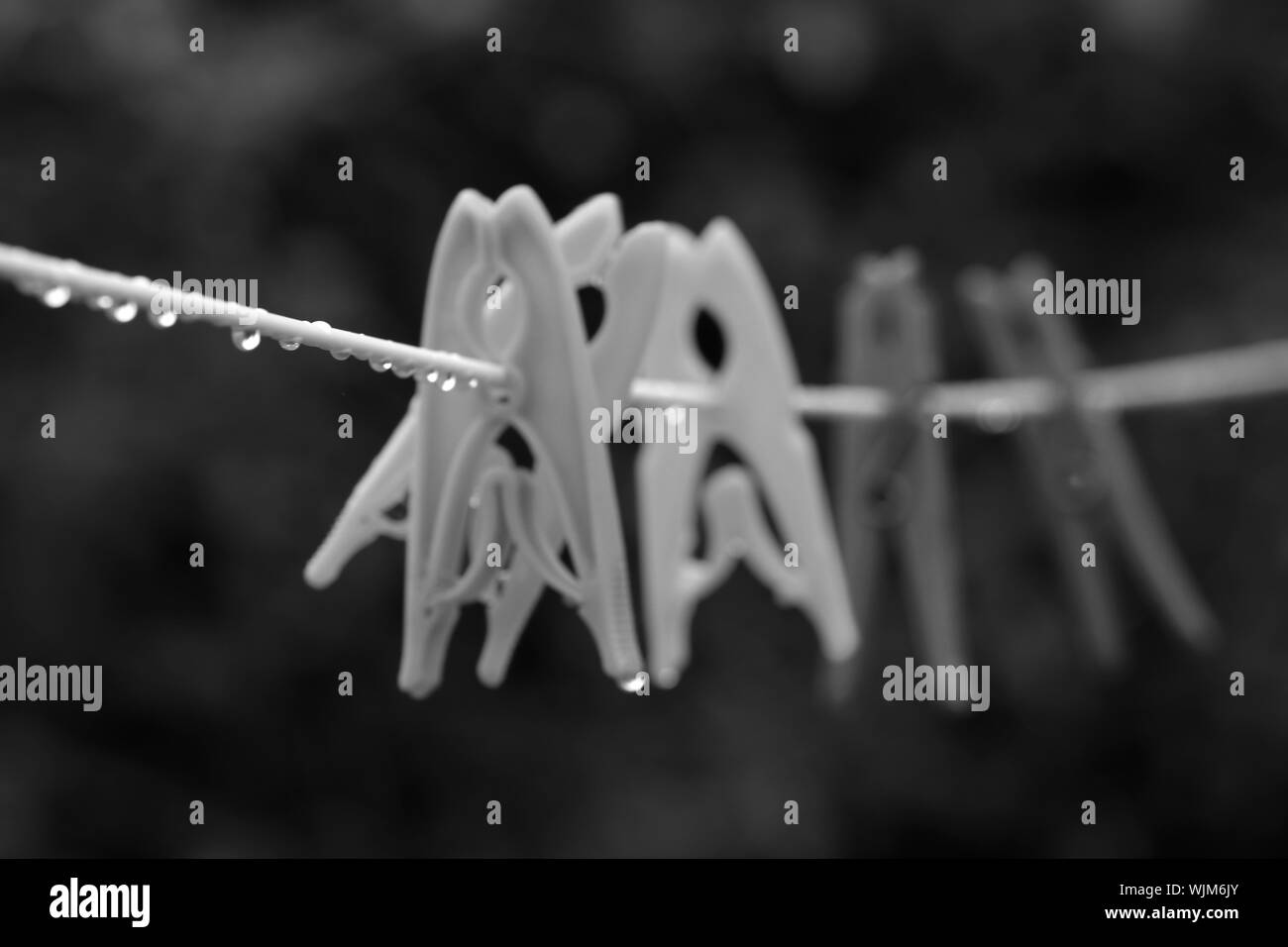 Clothespins clothesline Black and White Stock Photos & Images Alamy
