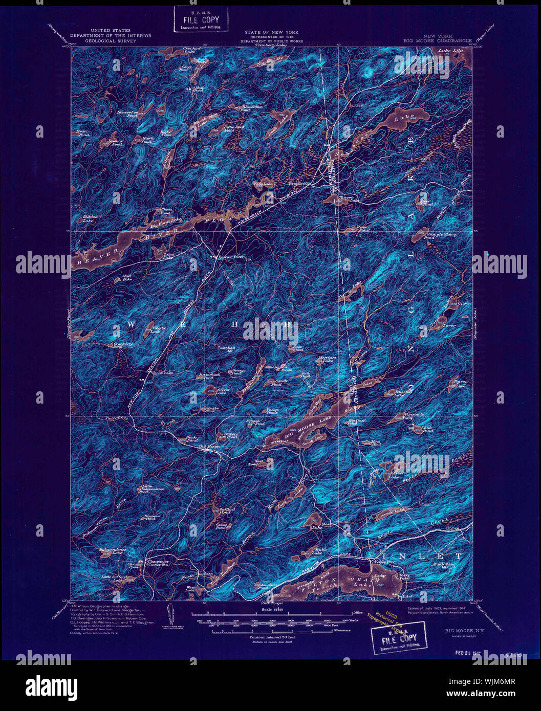 New York NY Big Moose 123279 1903 62500 Inverted Restoration Stock Photo Alamy