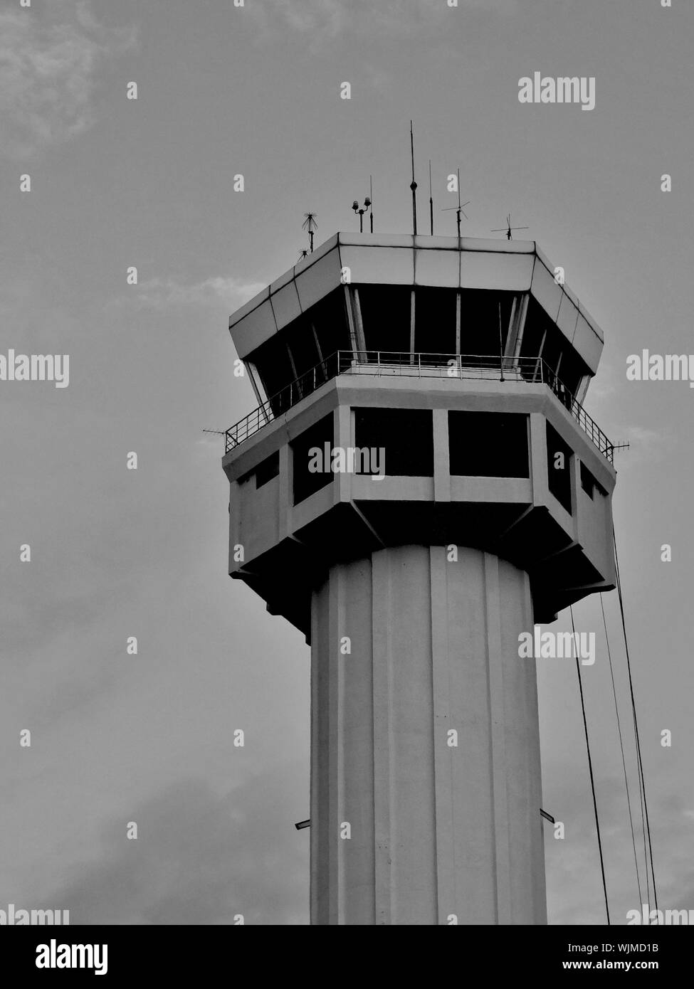 Tall air traffic control tower Black and White Stock Photos & Images ...