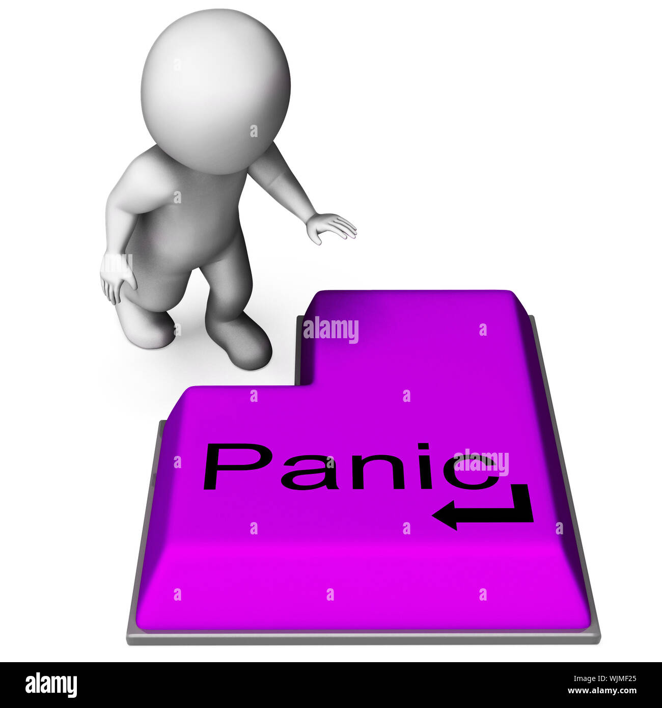 Panic Key Meaning Alarm Distress And Dread Stock Photo - Alamy