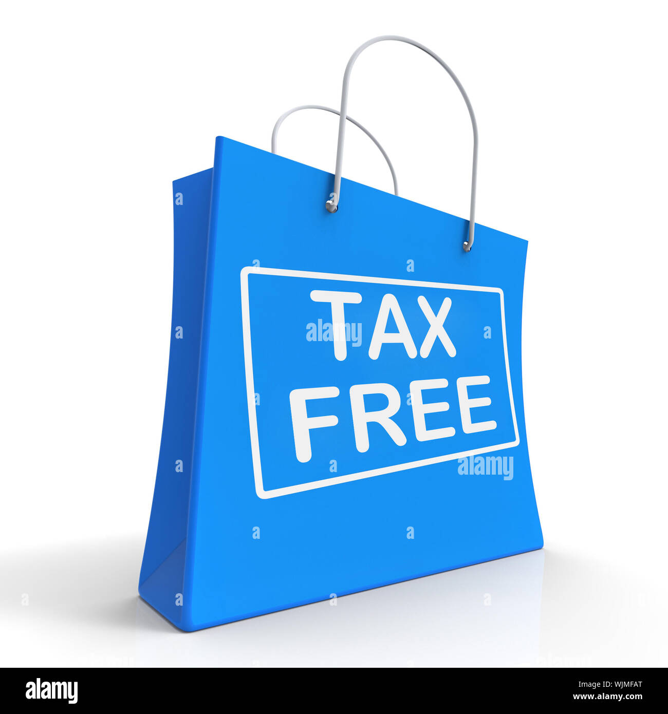 Tax Free Shopping Bag Showing No Duty Taxation Stock Photo Alamy