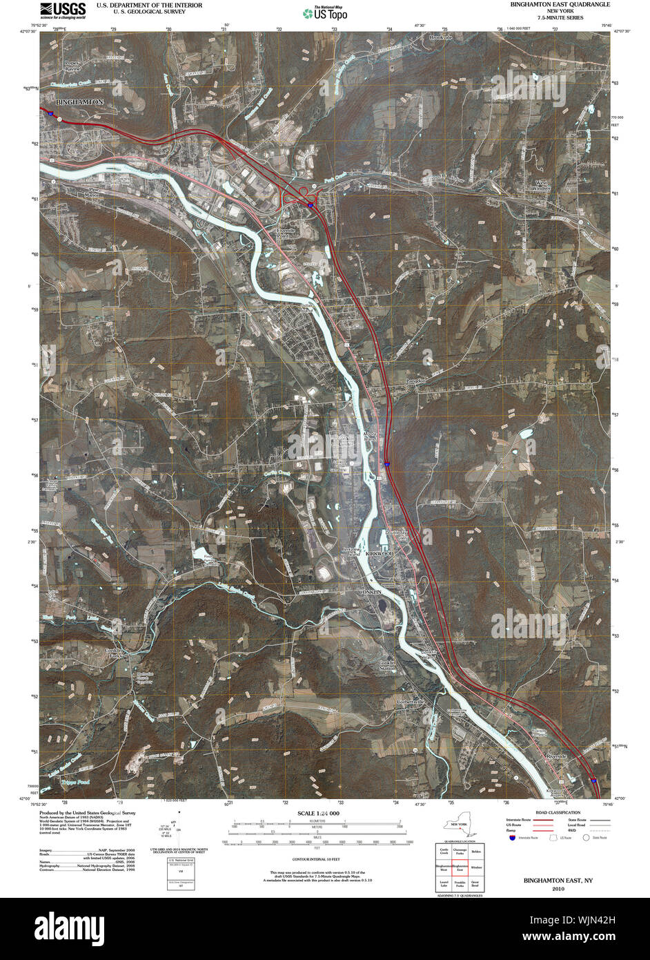 Map of binghamton hi-res stock photography and images - Alamy