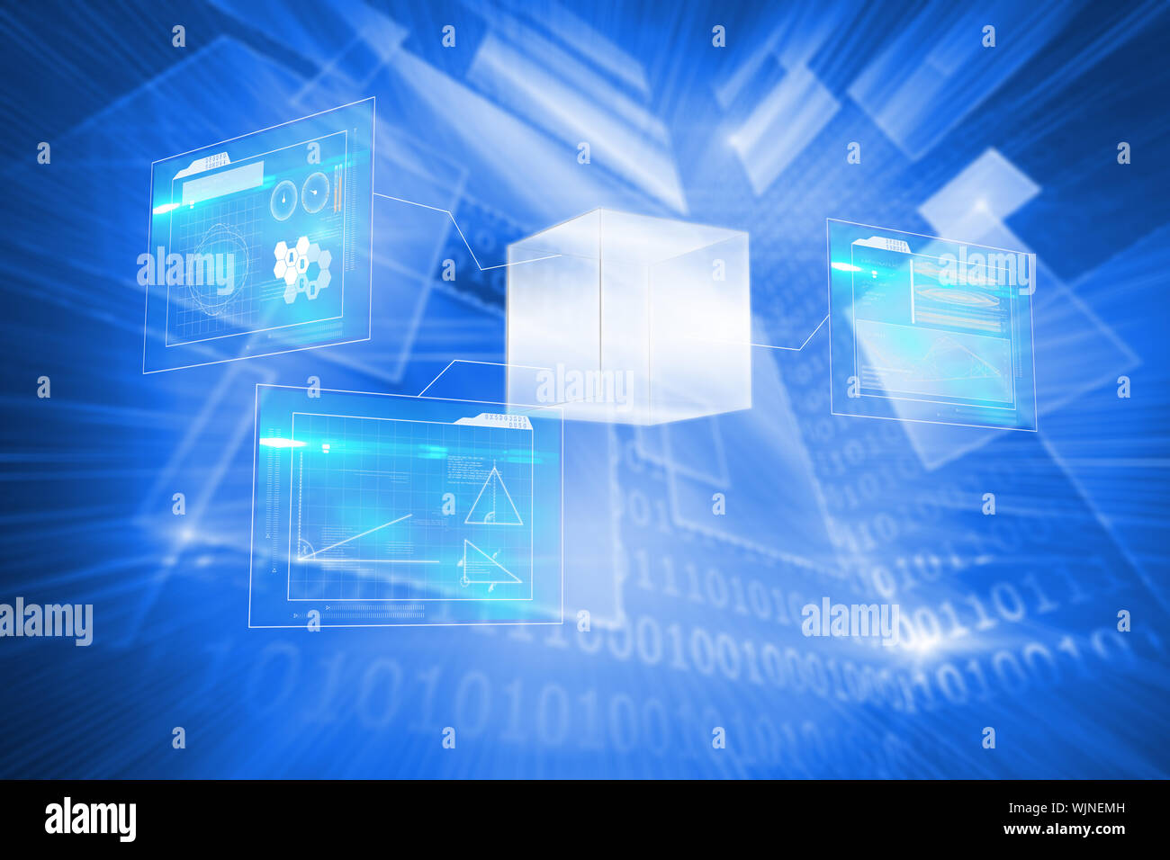 Technology interface  against shiny technological background Stock Photo