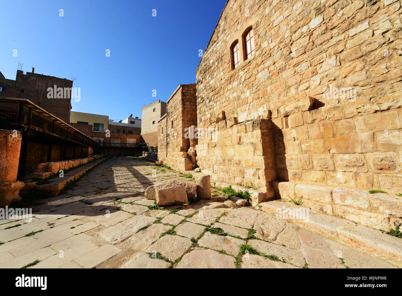 The archaeological park in Madaba Jordan Stock Photo Alamy