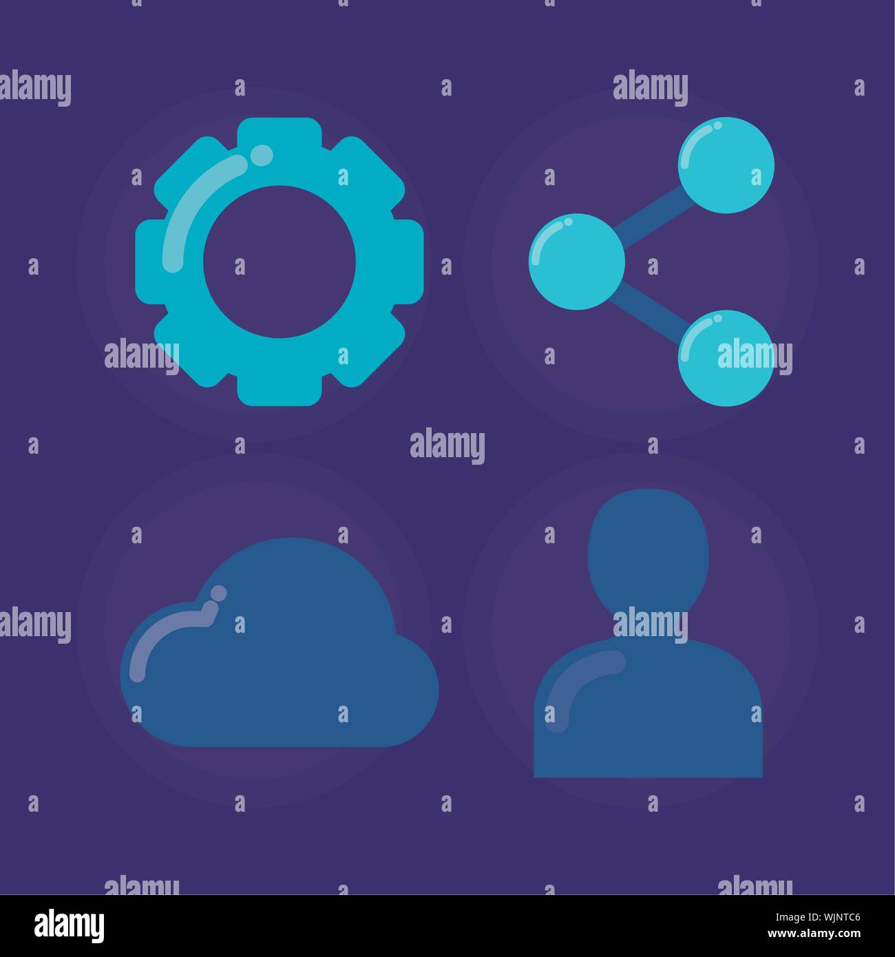 set icons of social media vector illustration design Stock Vector Image ...