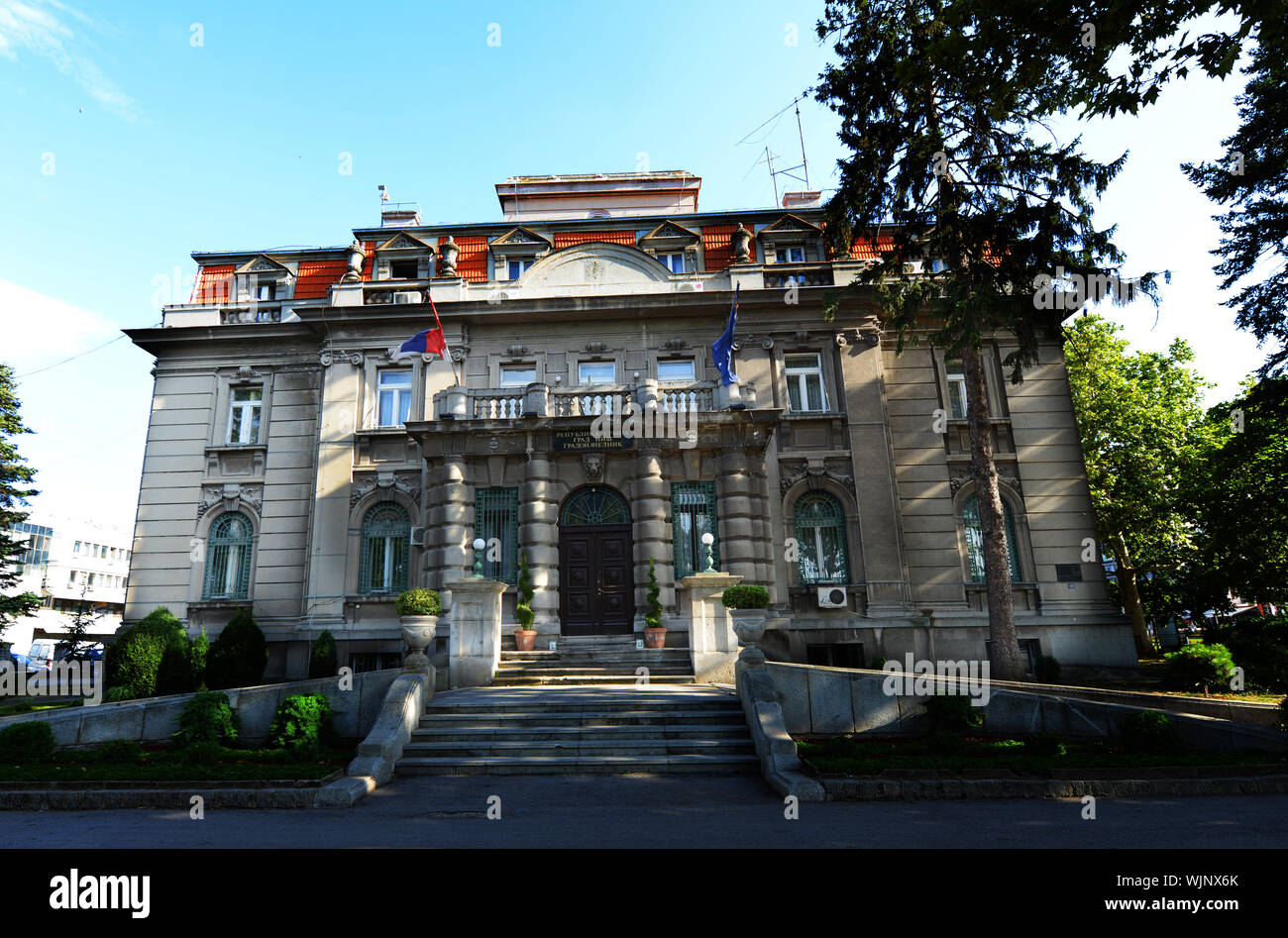 The beautiful Mayor's Office building in Niš, Serbia. Stock Photo