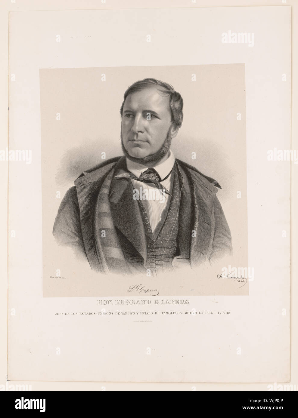 Hon. le Grand G. Capers, juez de los Estados Unidons de Tampico y estado de Tamolepos Mejico en 1846, 47, y 48 Stock Photo