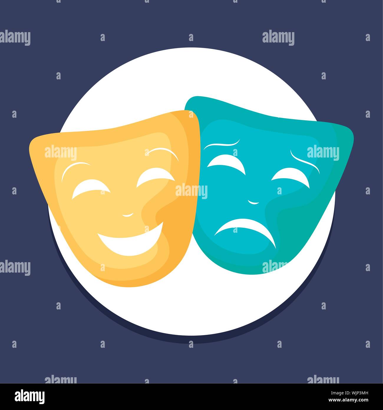 set of theater masks icons vector illustration design Stock Vector ...