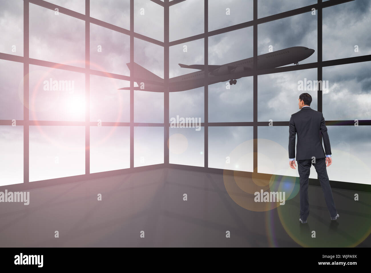 Man grey hair flying hi-res stock photography and images - Alamy