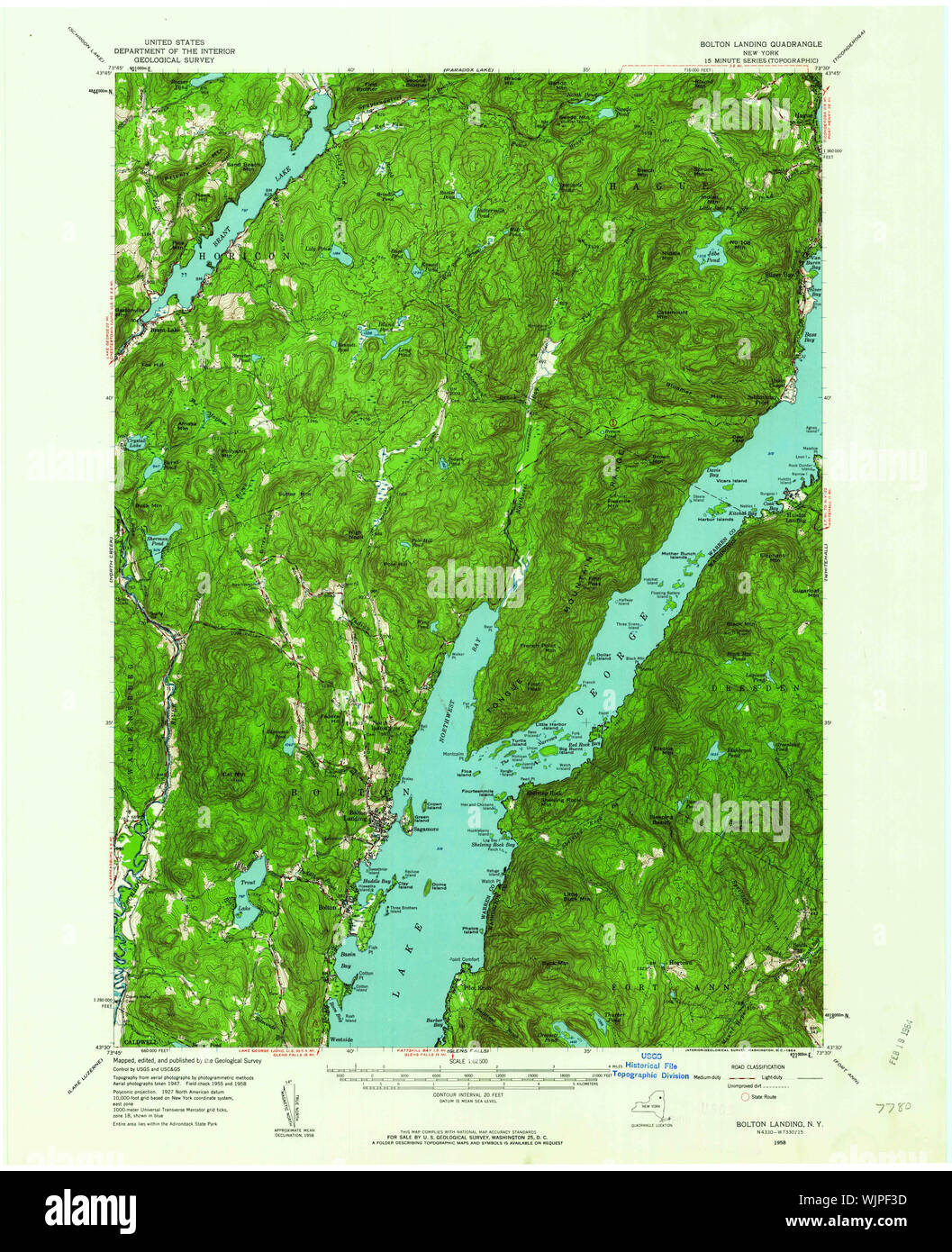 New York NY Bolton Landing 123341 1958 62500 Restoration Stock Photo