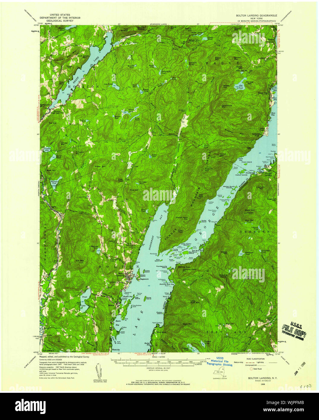 Map of bolton landing hi-res stock photography and images - Alamy