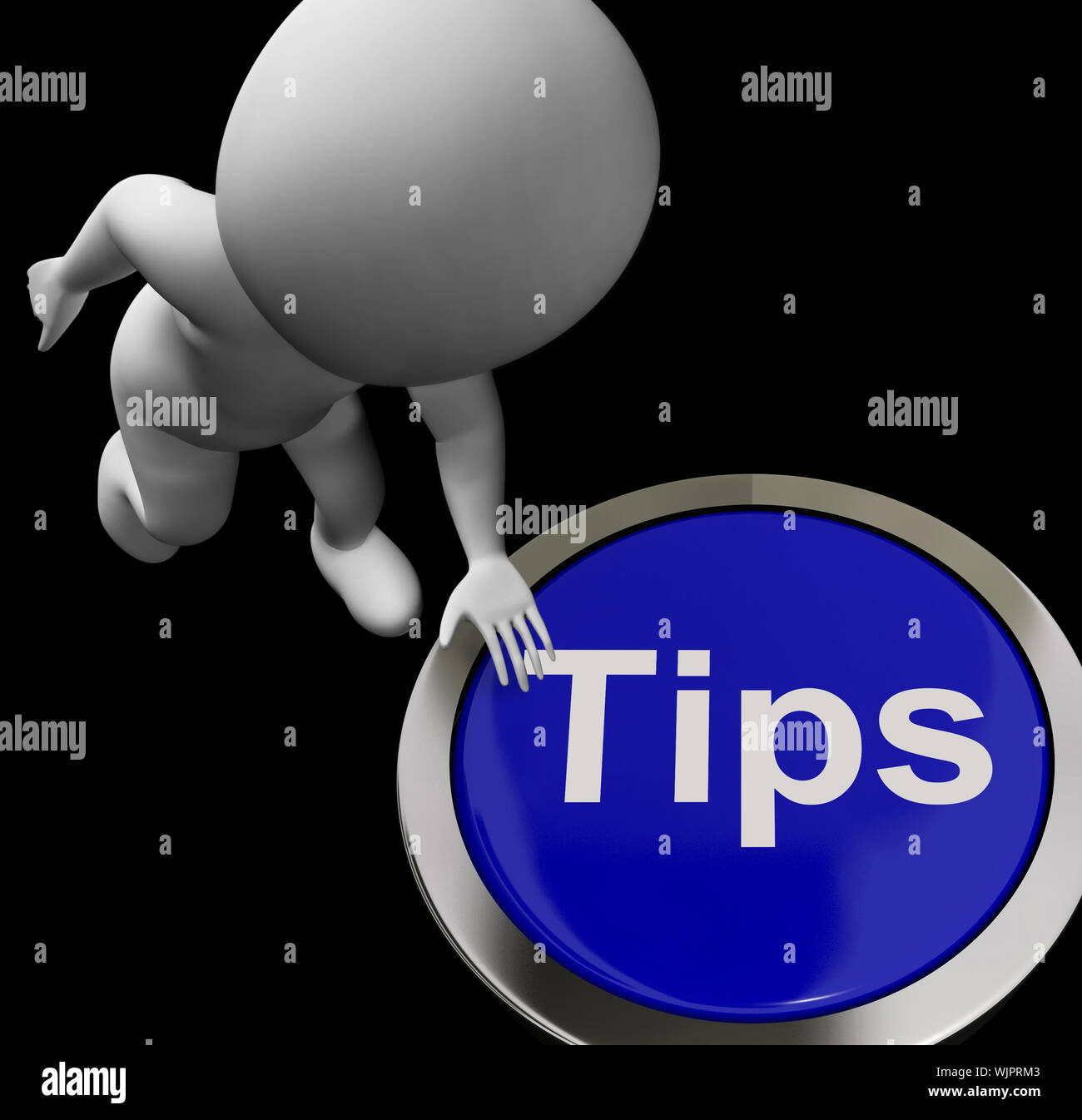 Tips Button Showing Hints Suggestions And Help Stock Photo - Alamy