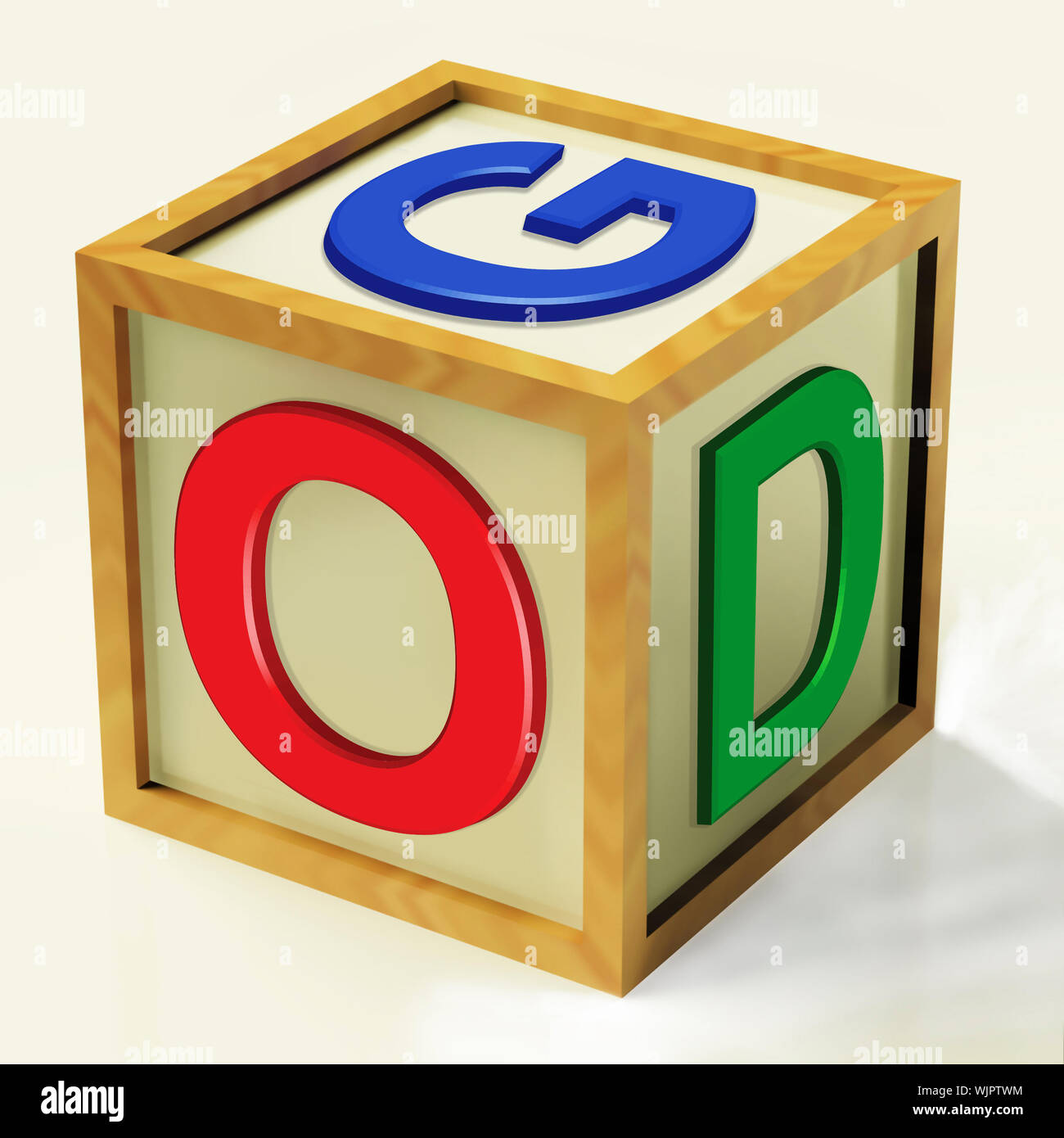 God Block Showing Faith Belief And Prayer Stock Photo Alamy