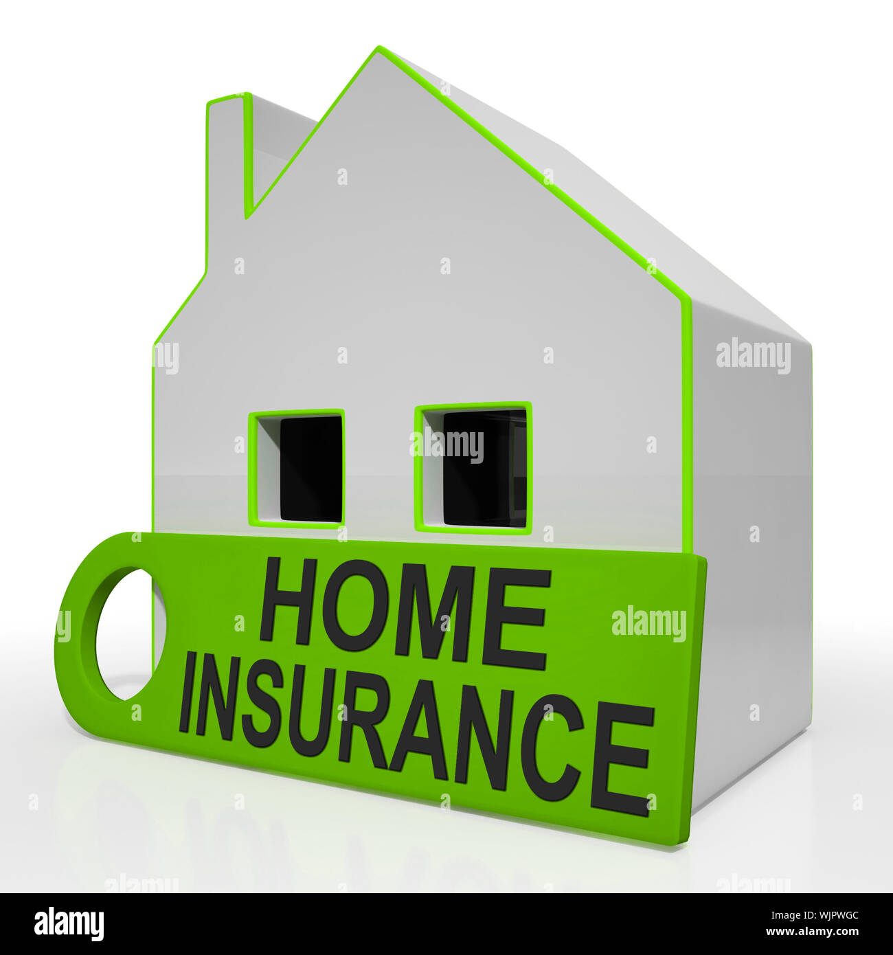 Home Insurance House Showing Premiums And Claiming Stock Photo Alamy