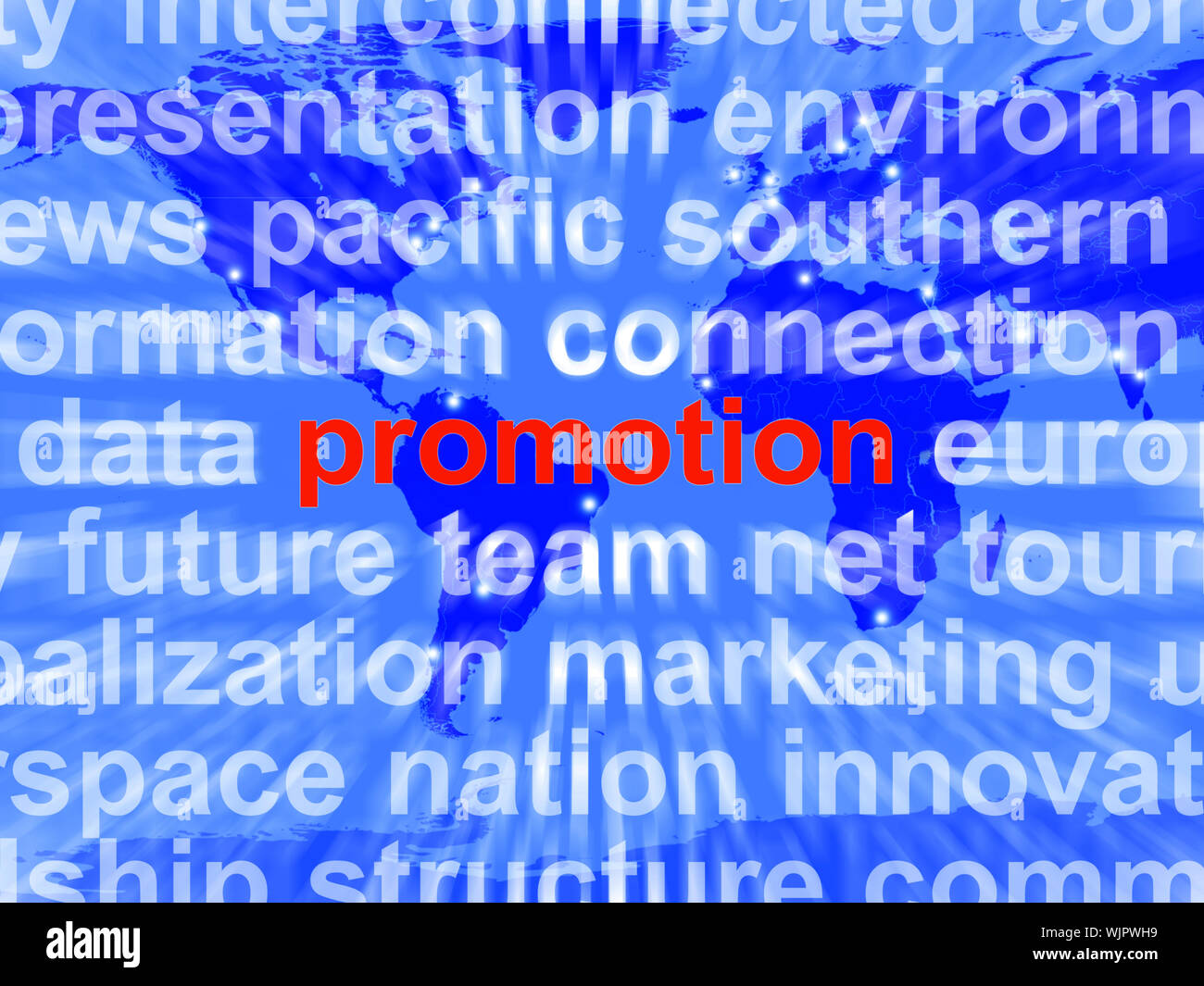 Promotion Word Cloud  Showing Discount Bargain Or Markdown Stock Photo