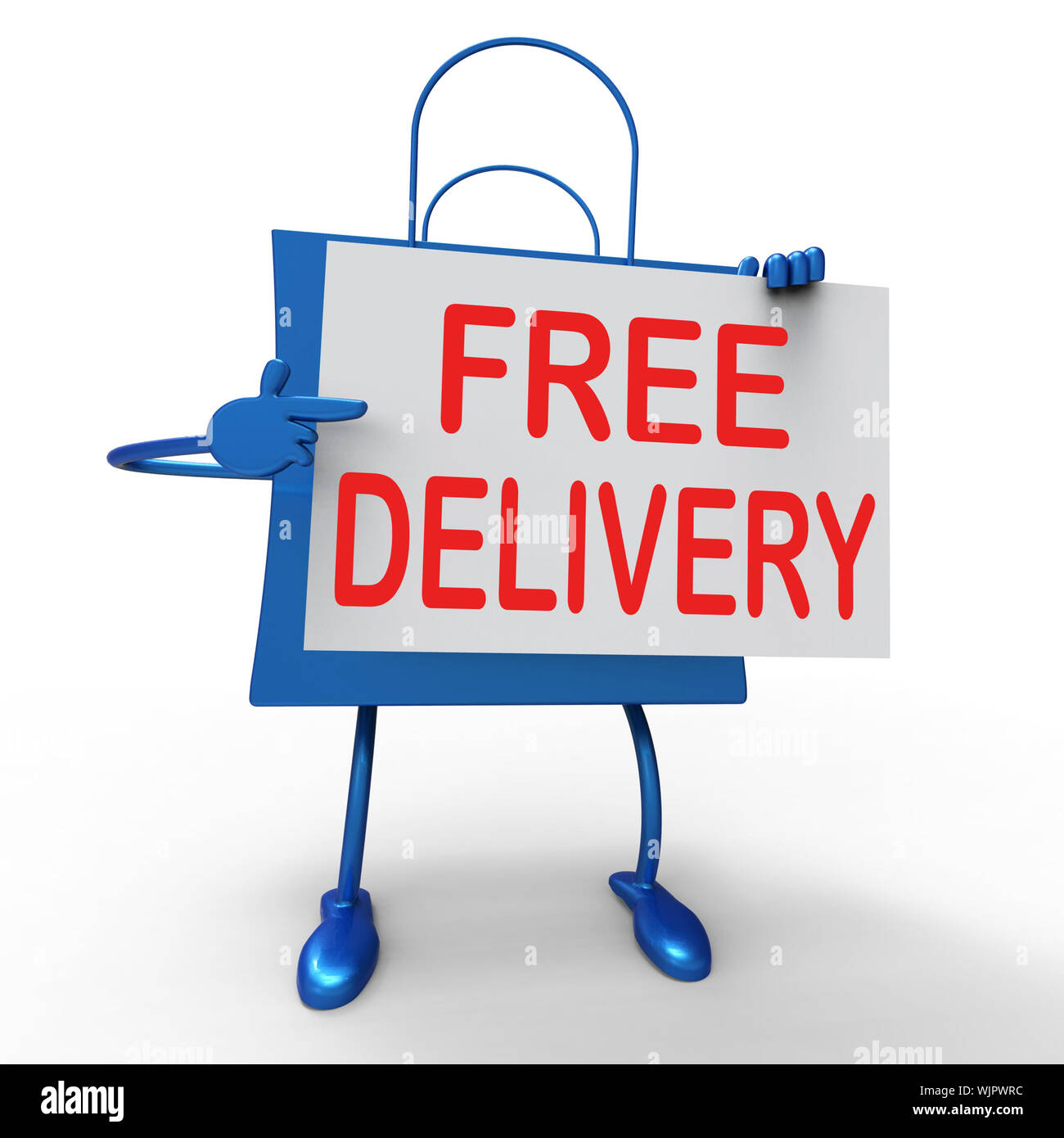 Free Delivery On Bag Showing No Charge To Deliver Stock Photo Alamy