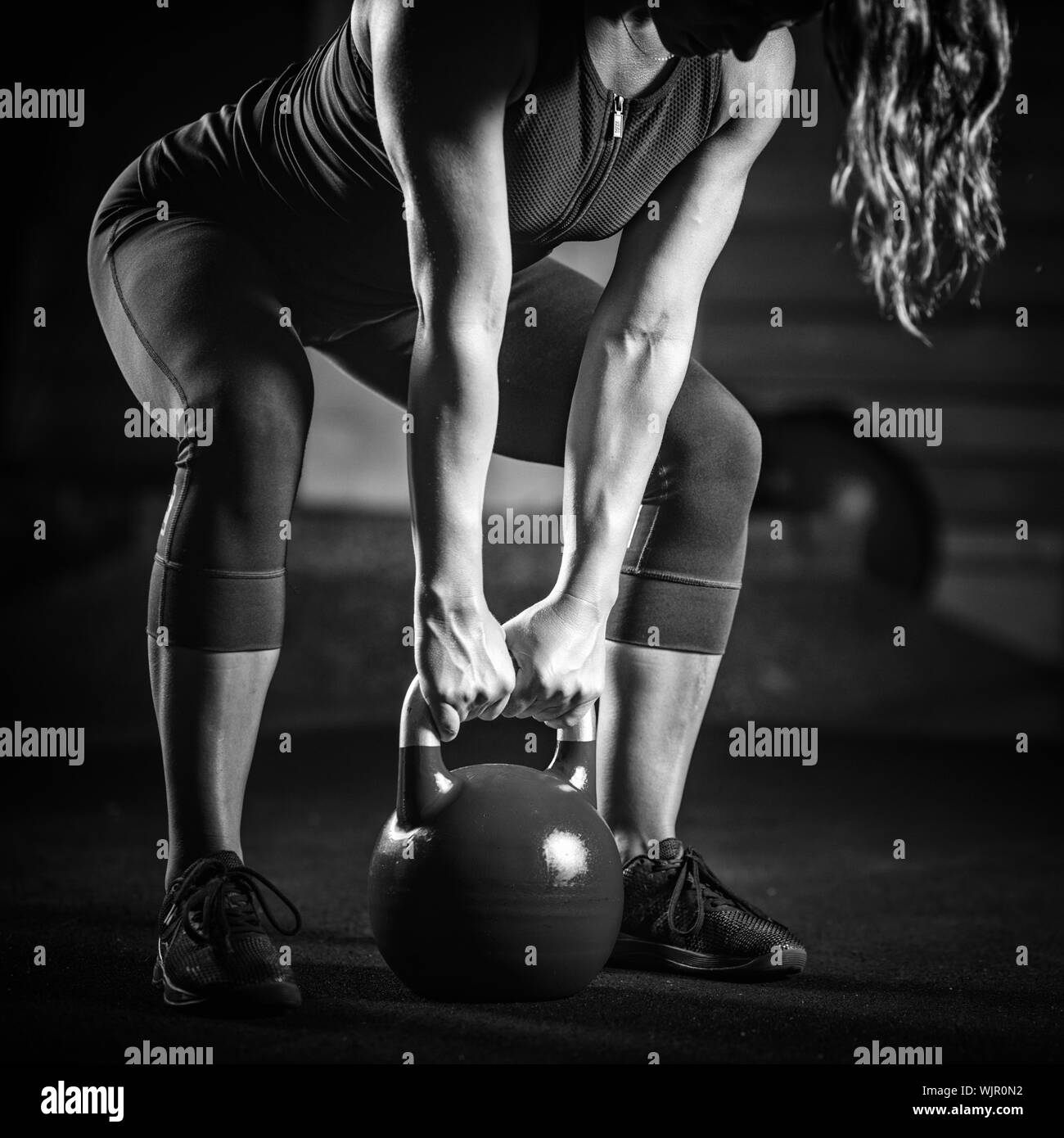 Healthy lifestyle woman gym Black and White Stock Photos & Images - Alamy