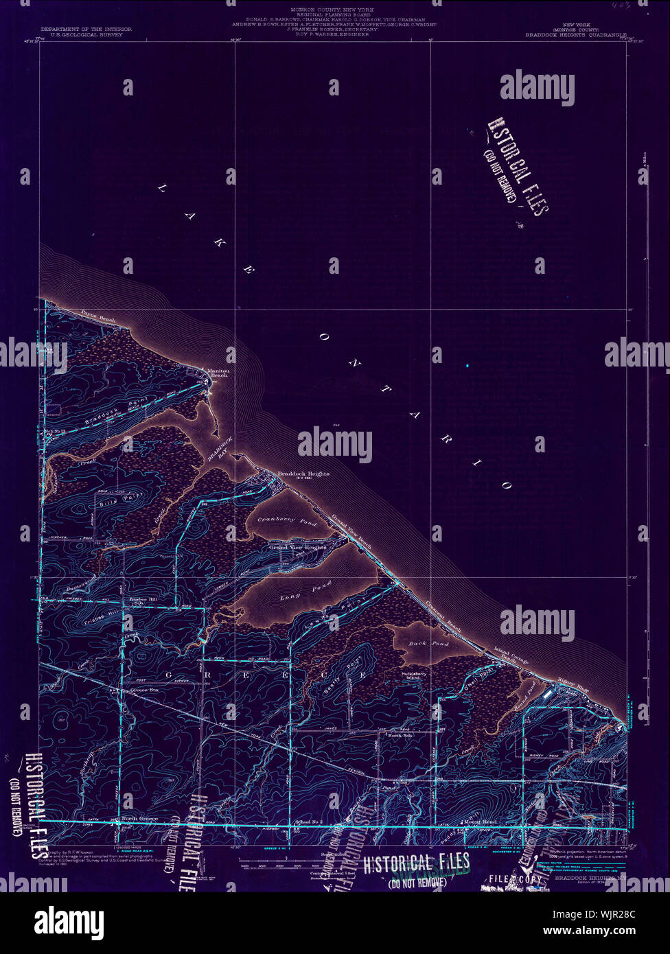 New York NY Braddock Heights 123372 1934 24000 Inverted Restoration Stock Photo Alamy