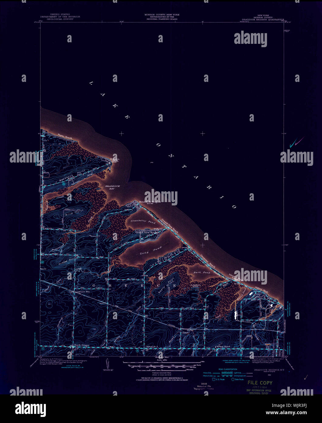 New York NY Braddock Heights 123375 1952 24000 Inverted Restoration Stock Photo Alamy