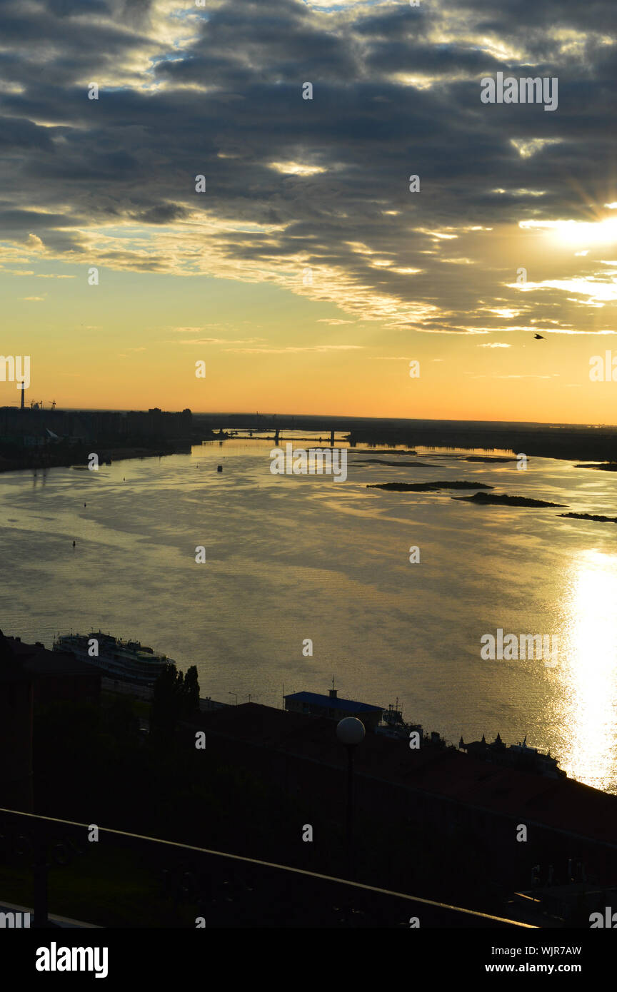 Summer sunset at the Kremlin in Nizhny Novgorod. Russia Stock Photo
