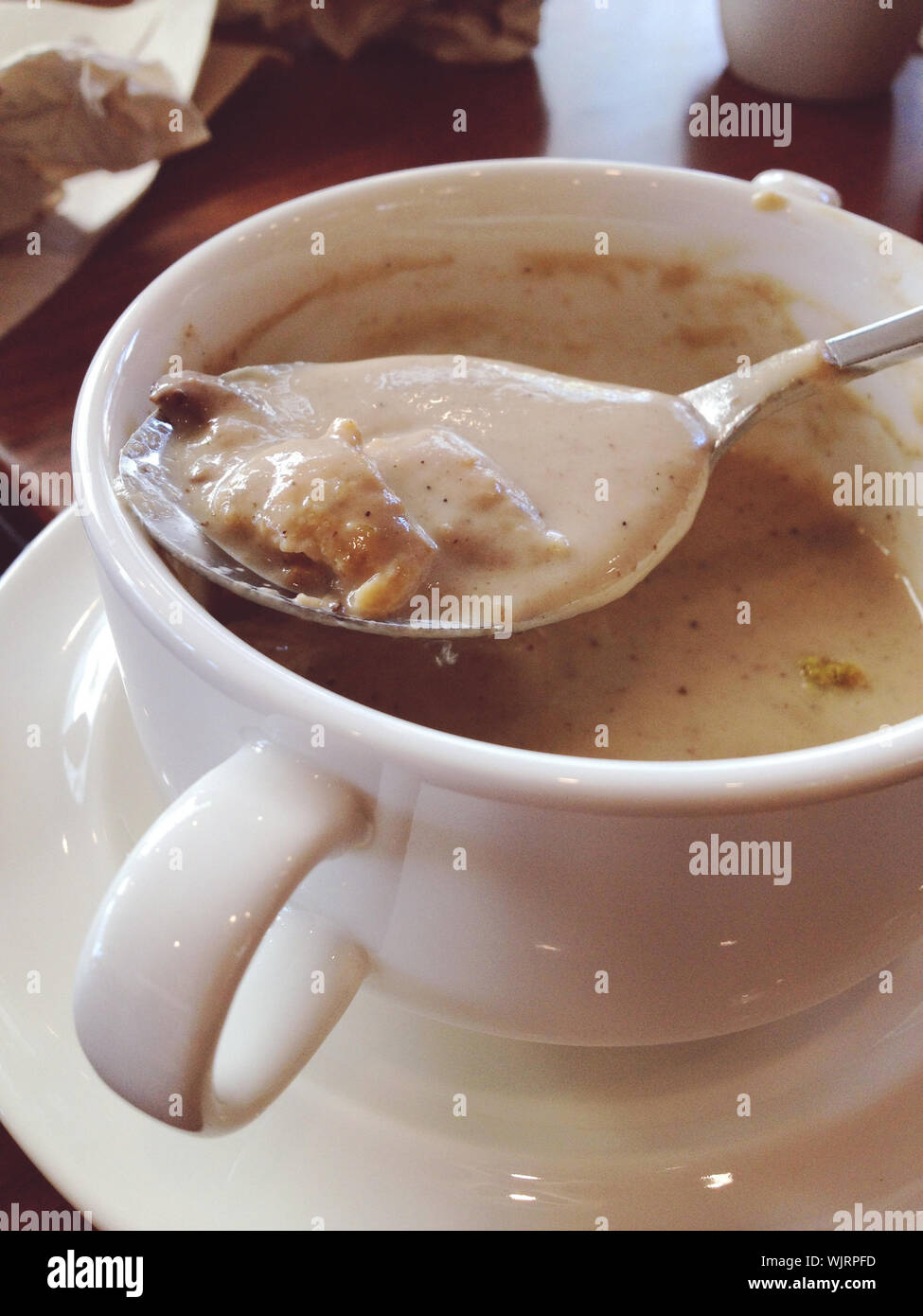 Cream of Mushroom Soup Stock Photo - Alamy