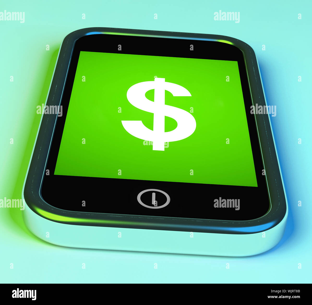 Dollar Sign On Phone Showing $ Currency Stock Photo - Alamy