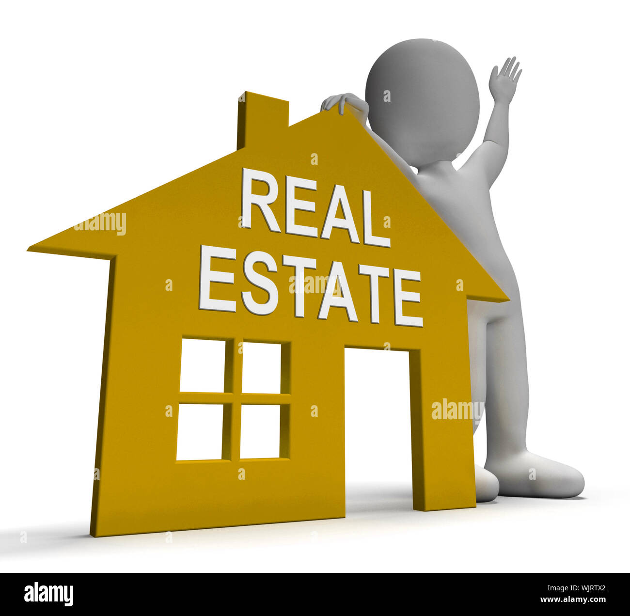 Real Estate House Showing Land And Buildings For Sale Stock Photo Alamy